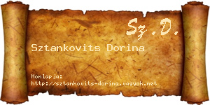 Sztankovits Dorina névjegykártya